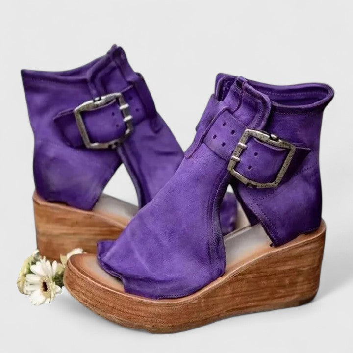Botas Tobilleras Clásicas Otoño Mujer en Morado