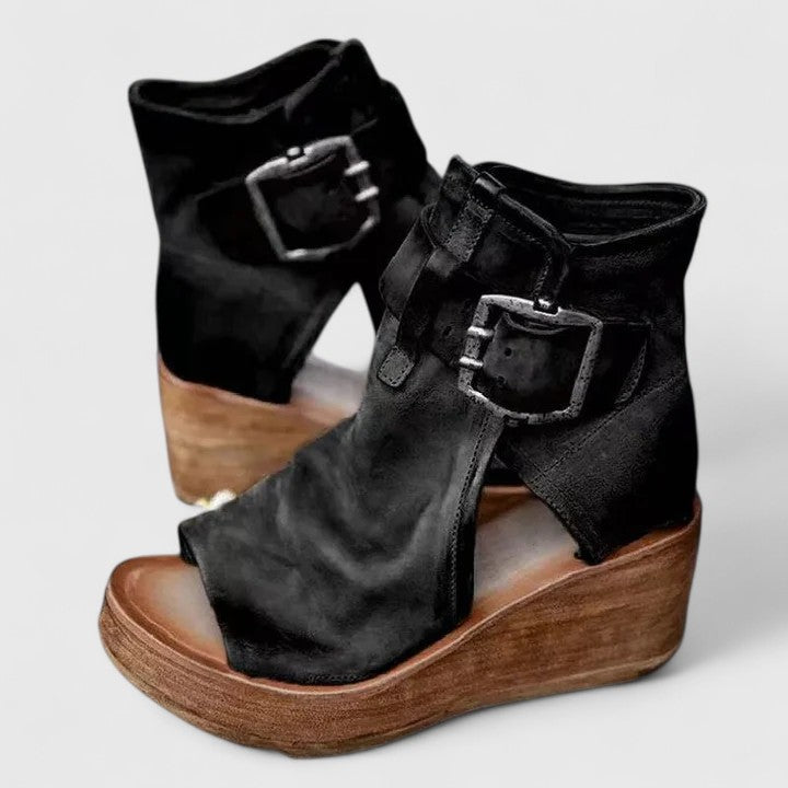 Botas Tobilleras Clásicas Otoño Mujer en Negro