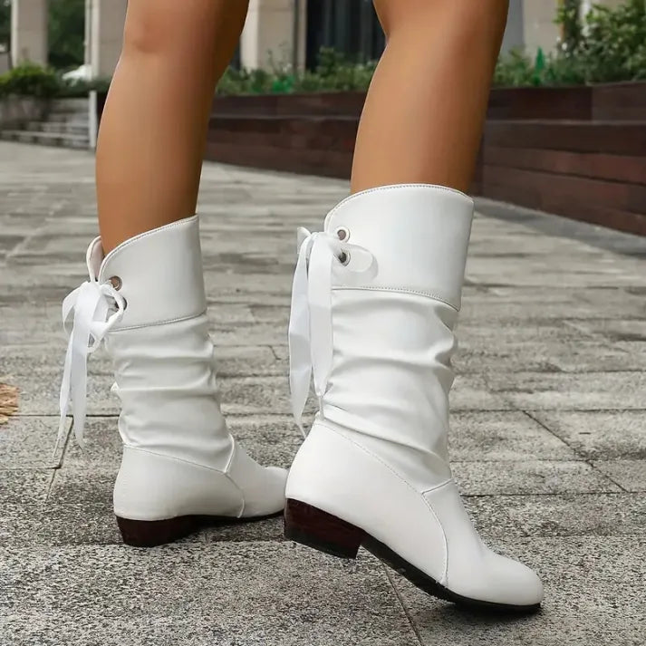 Botín de otoño con cordones para mujer (10)