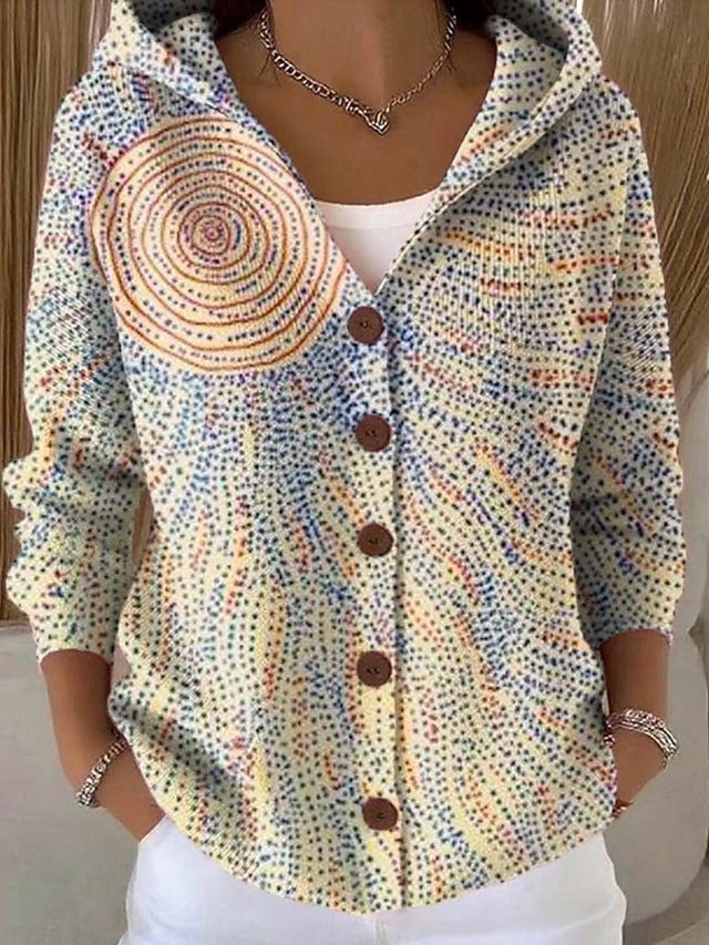 Cardigan de Punto Largo Acogedor en Amarillo claro