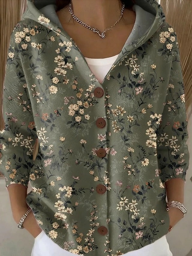 Cardigan de Punto Largo Acogedor en Verde oscuro