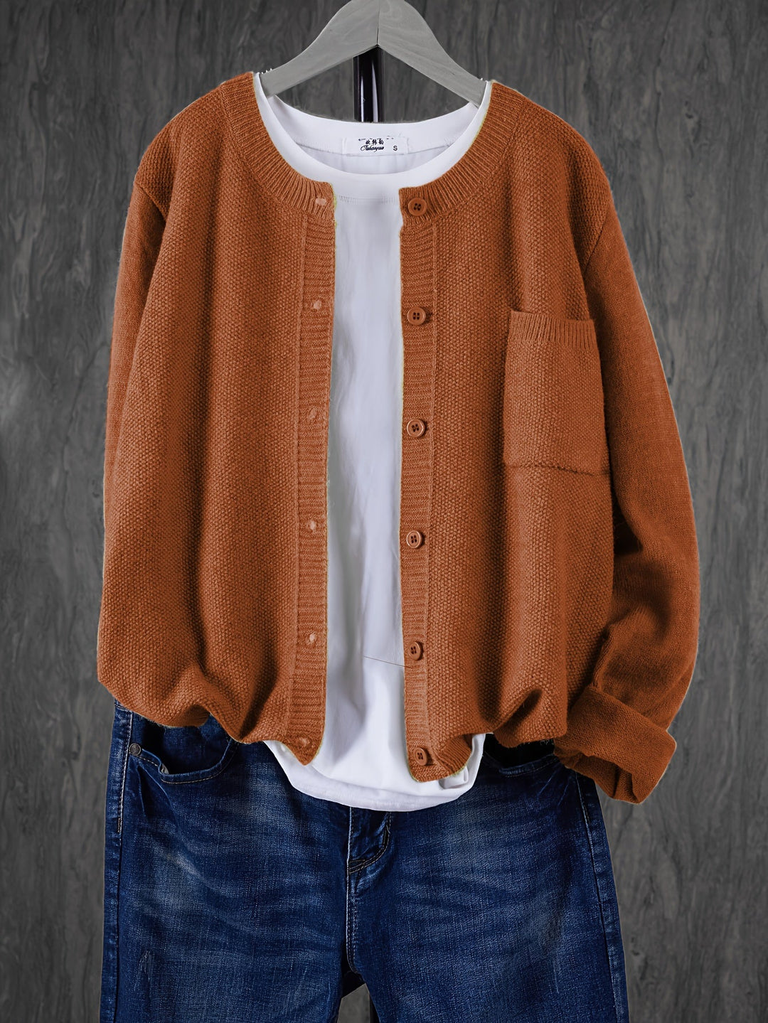 Cardigan de punto suave abotonado