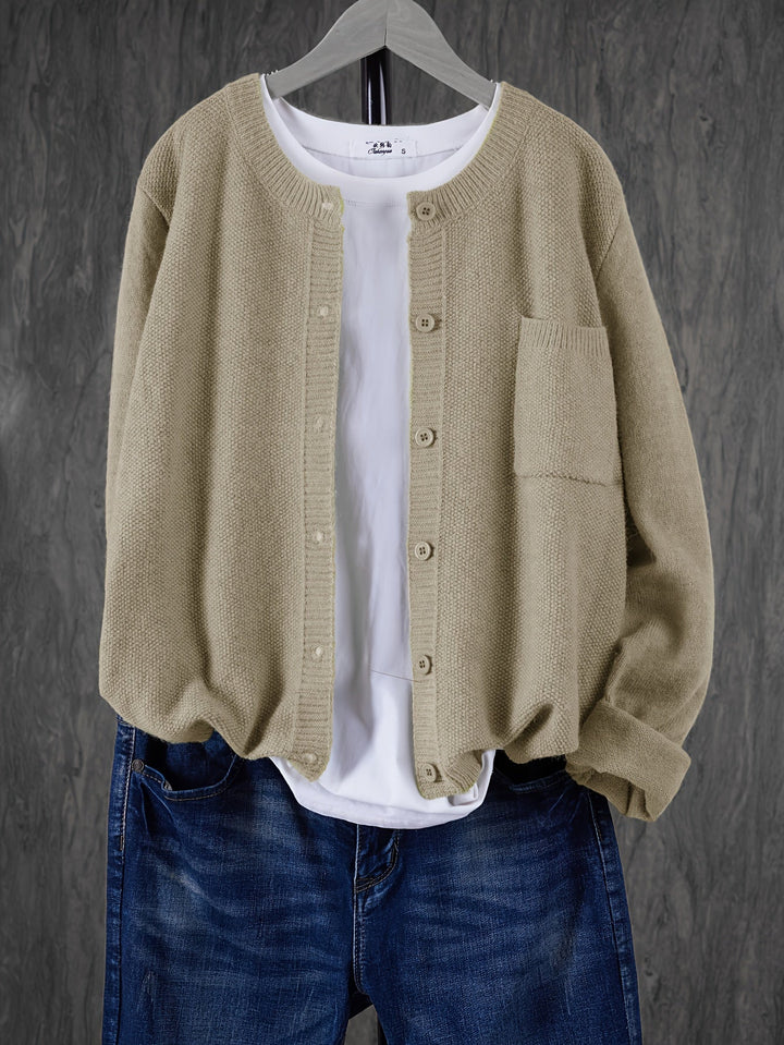 Cardigan de punto suave abotonado (2)