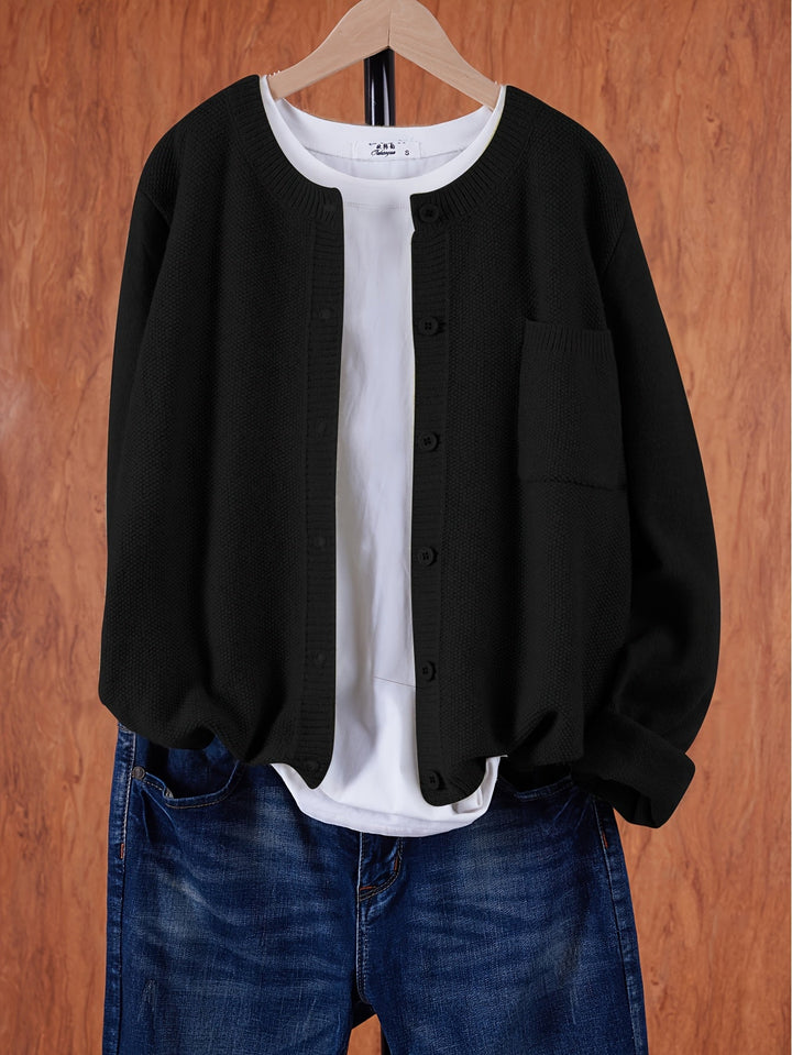 Cardigan de punto suave abotonado (6)