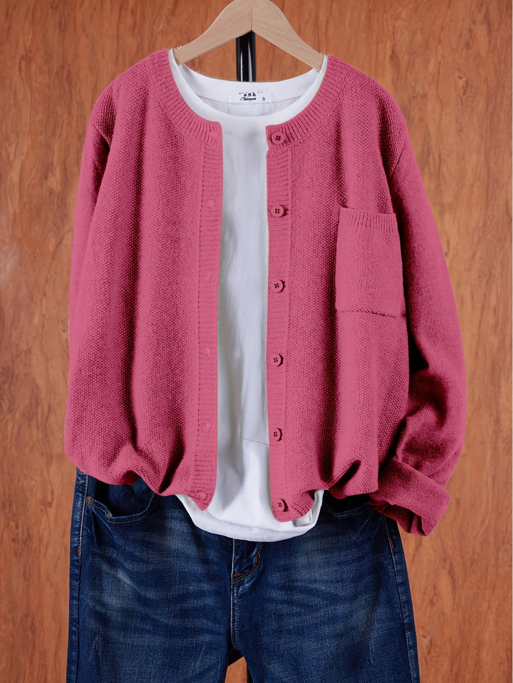 Cardigan de punto suave abotonado (7)