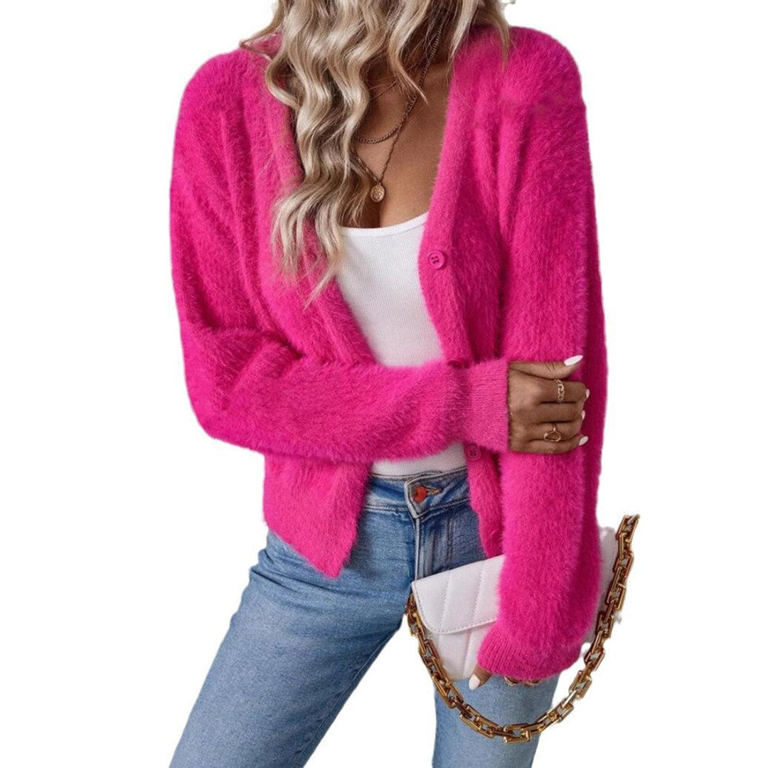 Cardigan de punto suave para mujer (7)