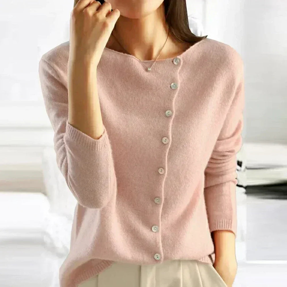 Cardigan de Punto Suave en Rosa