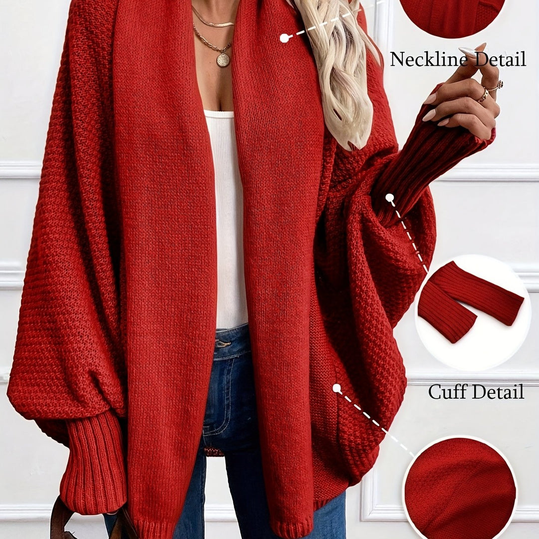 Cardigan Refinado de Punto en Brick Red