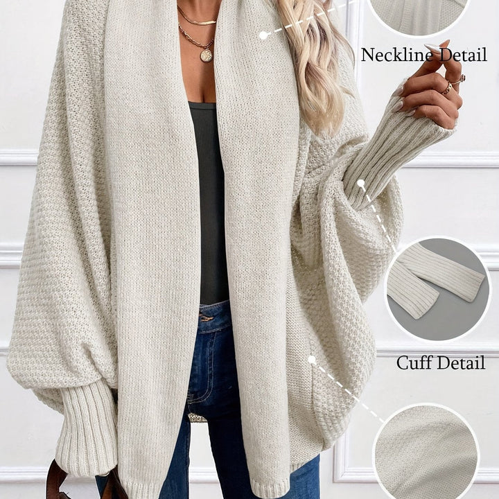 Cardigan Refinado de Punto en Milky
