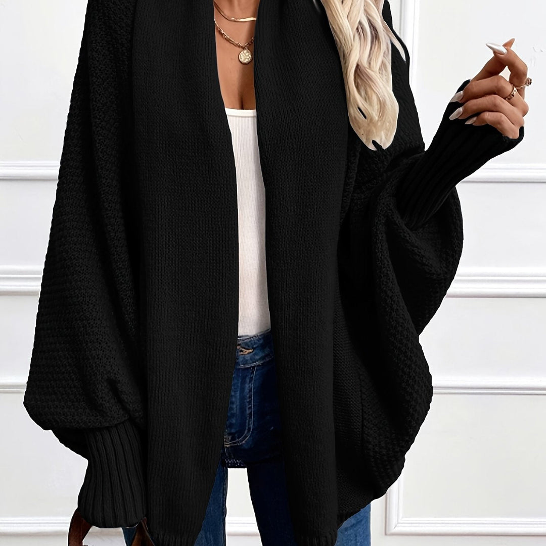 Cardigan Refinado de Punto en Negro
