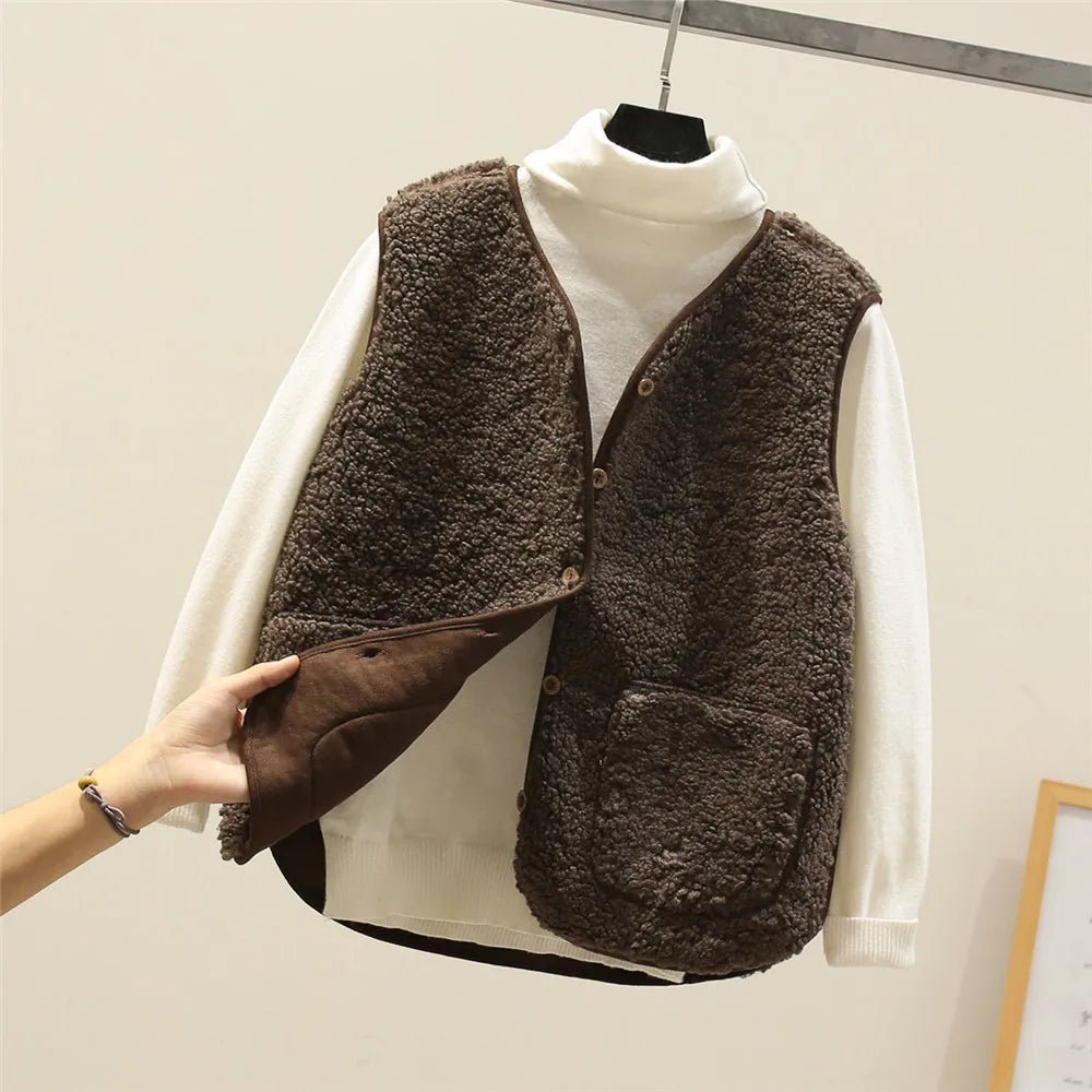 Chaleco de Punto Elegante para Mujer en Marrón