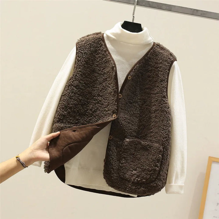 Chaleco de Punto Elegante para Mujer en Marrón