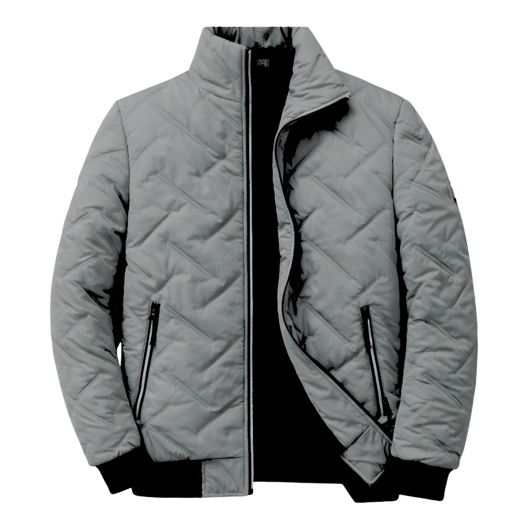 Chaqueta Acolchada Mujer de Otoño en Gris Foncé