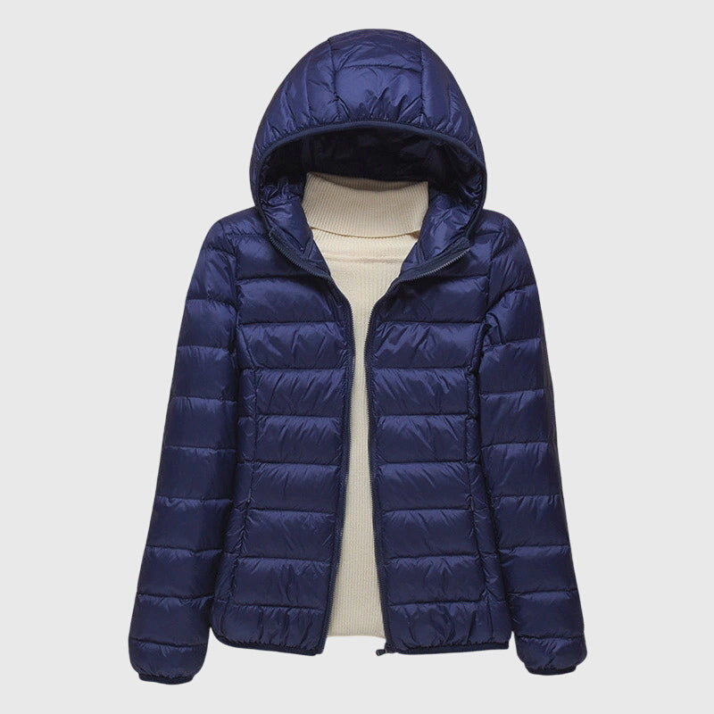 Chaqueta acolchada para mujer de otoño en Azul oscuro