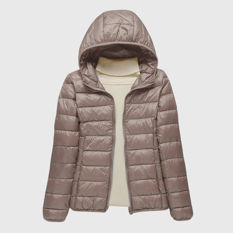 Chaqueta acolchada para mujer de otoño en Caqui