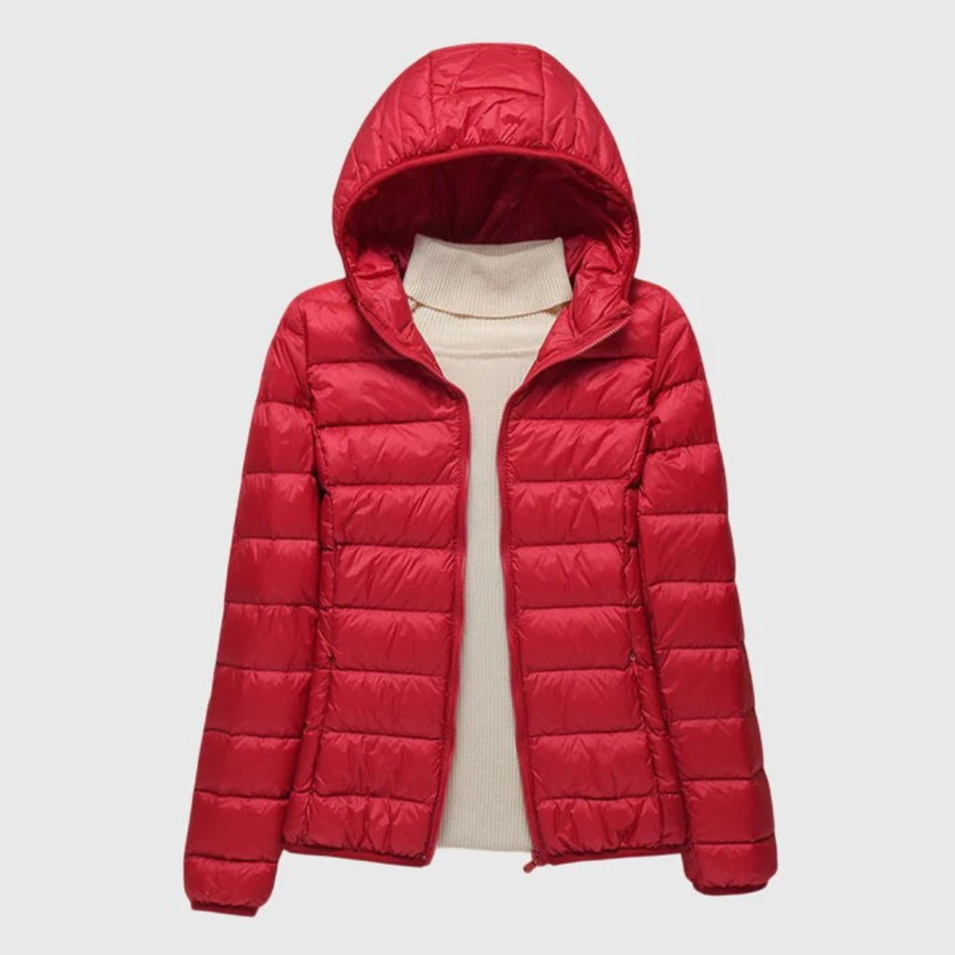Chaqueta acolchada para mujer de otoño en Rojo