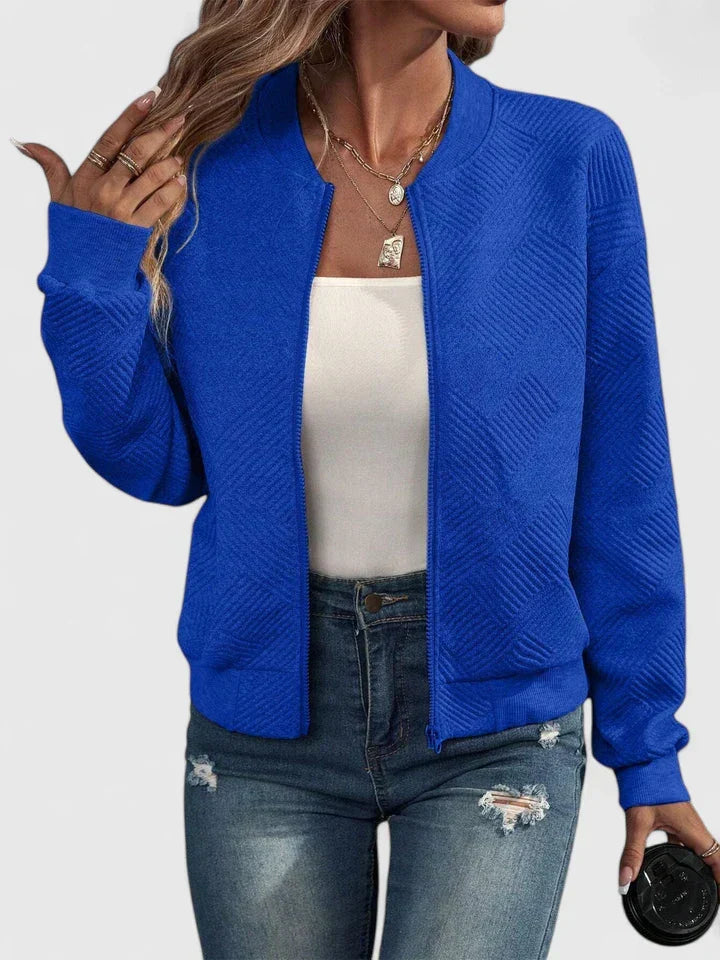 Chaqueta Corta de Mujer Ligera Otoño en Azul