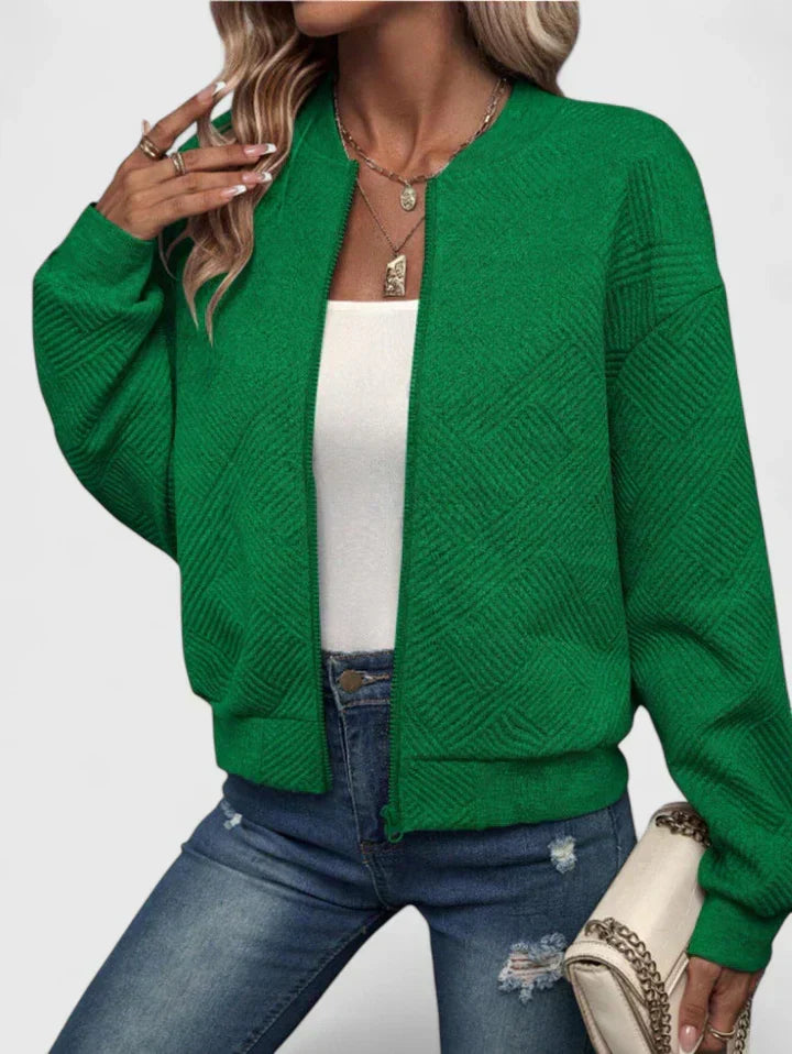 Chaqueta Corta de Mujer Ligera Otoño en Verde