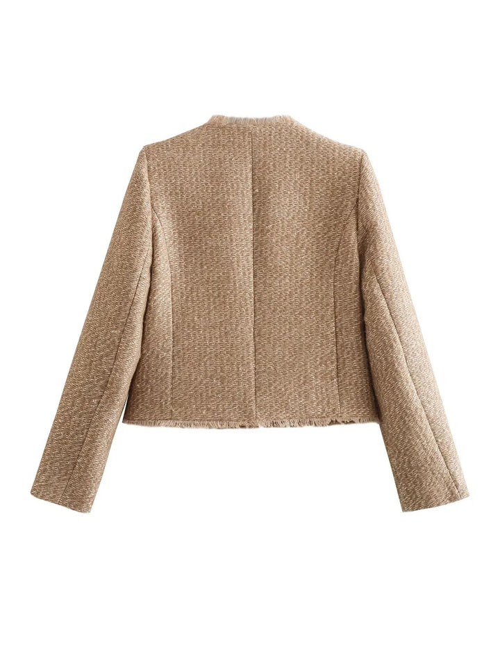 Chaqueta Corta de Tweed para Mujer (4)