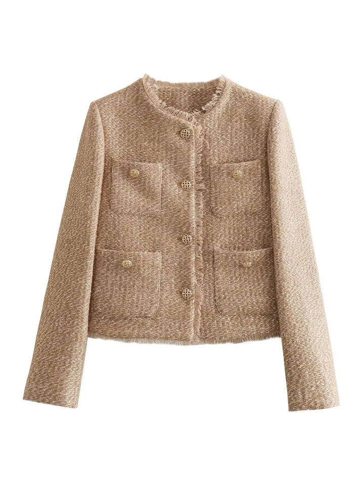 Chaqueta Corta de Tweed para Mujer (5)