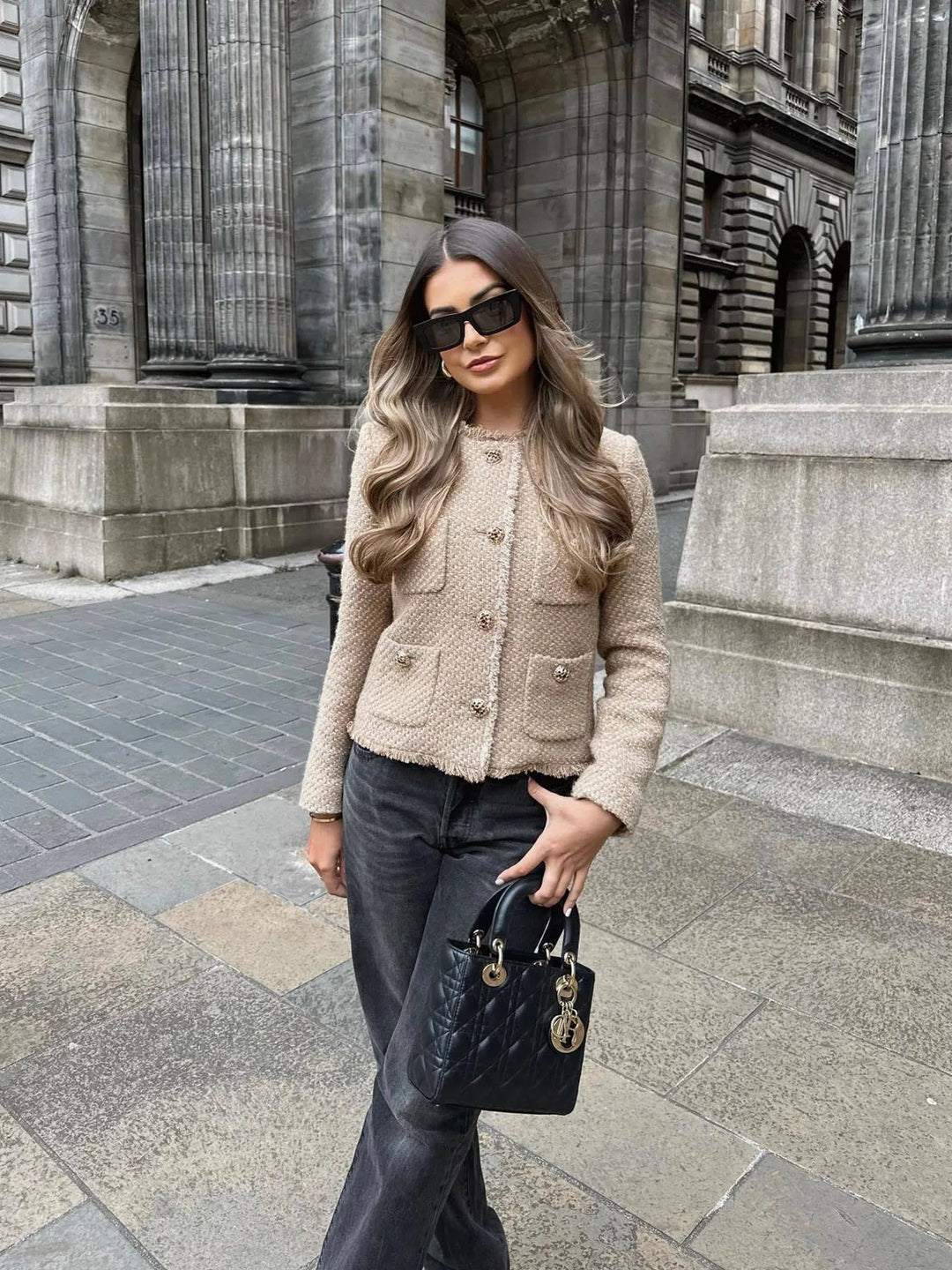 Chaqueta Corta de Tweed para Mujer (6)