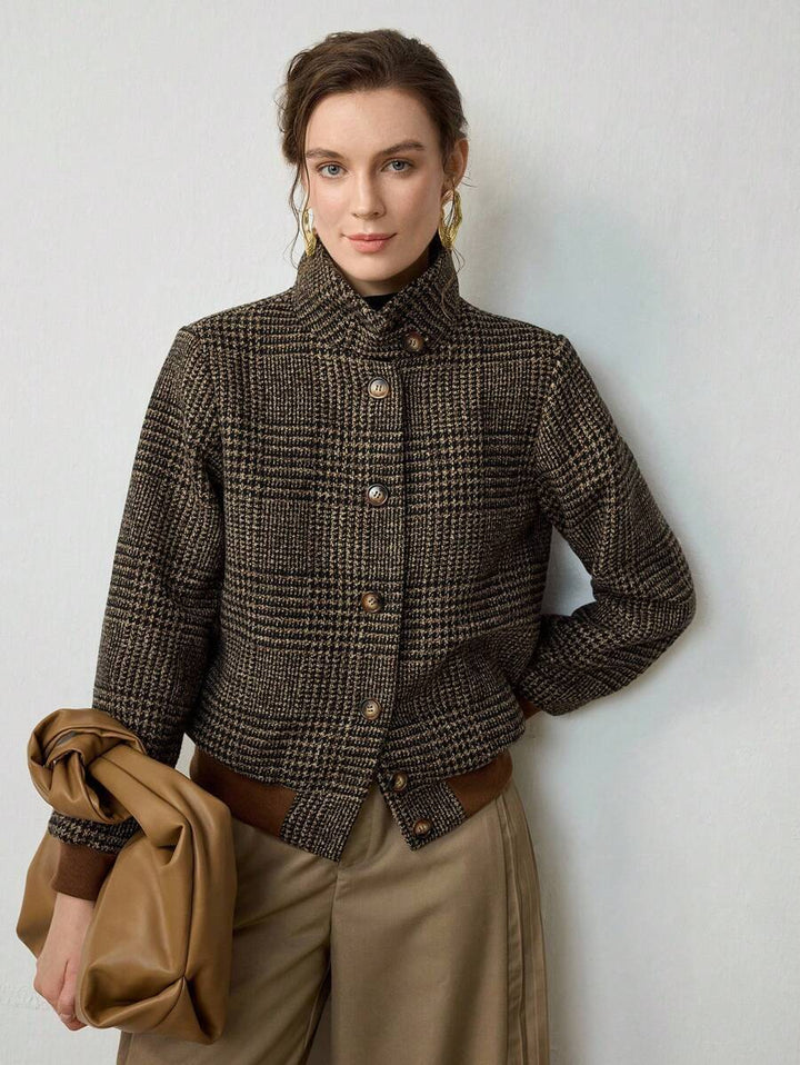 Chaqueta Corta Estructurada de Tweed Mujer (3)