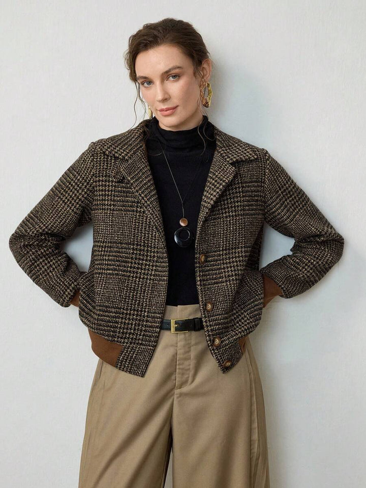 Chaqueta Corta Estructurada de Tweed Mujer (6)