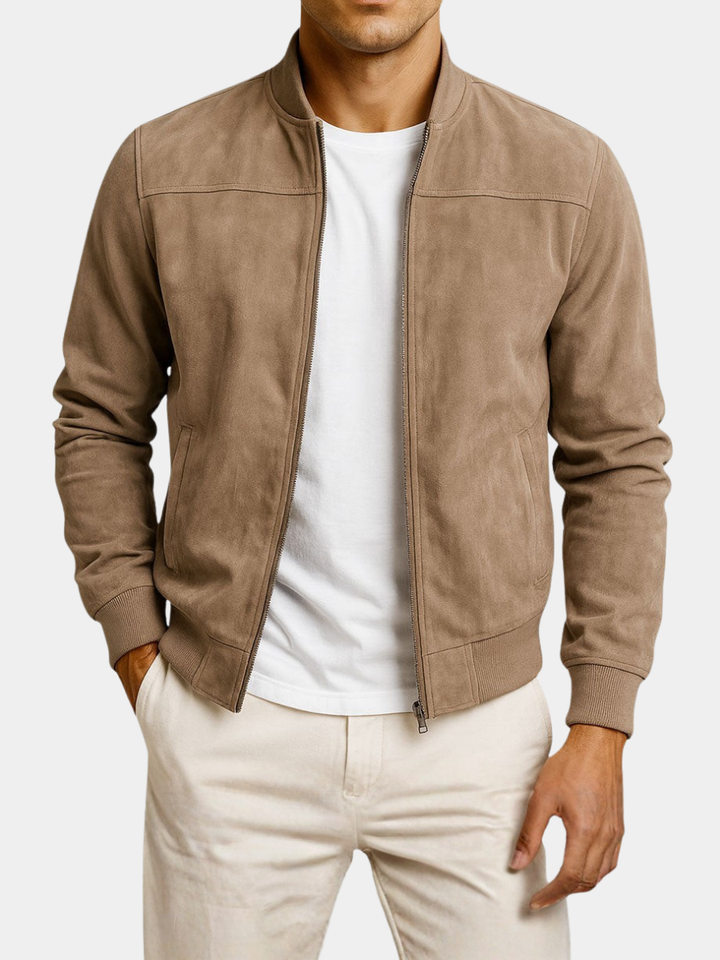Chaqueta de Gamuza Estructurada para Hombre Otoño