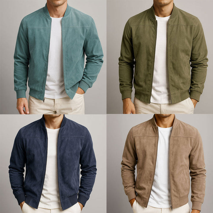 Chaqueta de Gamuza Estructurada para Hombre Otoño (8)