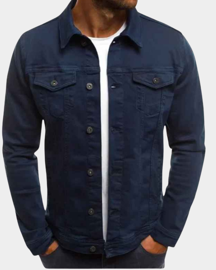 Chaqueta Hombre Moderna Ligera para Otoño en Azul