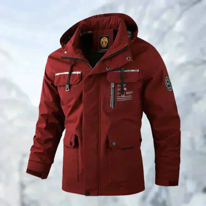 Chaqueta Impermeable para Hombre y Outdoor en Rojo
