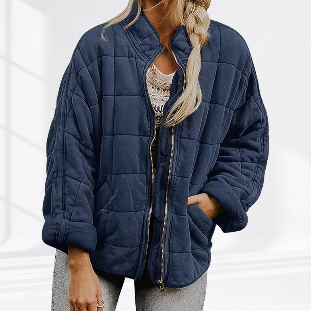 Chaqueta puffer acolchada de mujer para otoño (10)