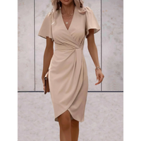 Martha | Damen Wickelkleid in Midilänge für Hochzeitsgäste