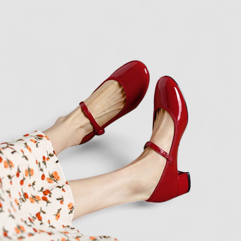 Confortables Mary Janes Ortopédicos en Rojo