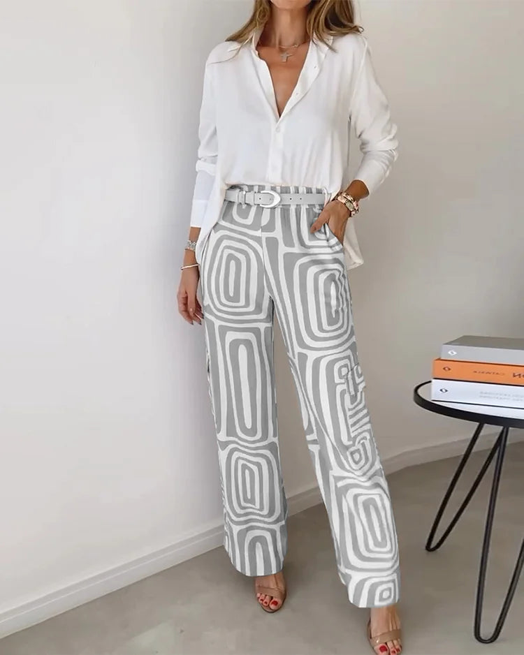 Conjuntos Elegantes de Dos Piezas para Mujer en Grau (Fast ausverkauft)
