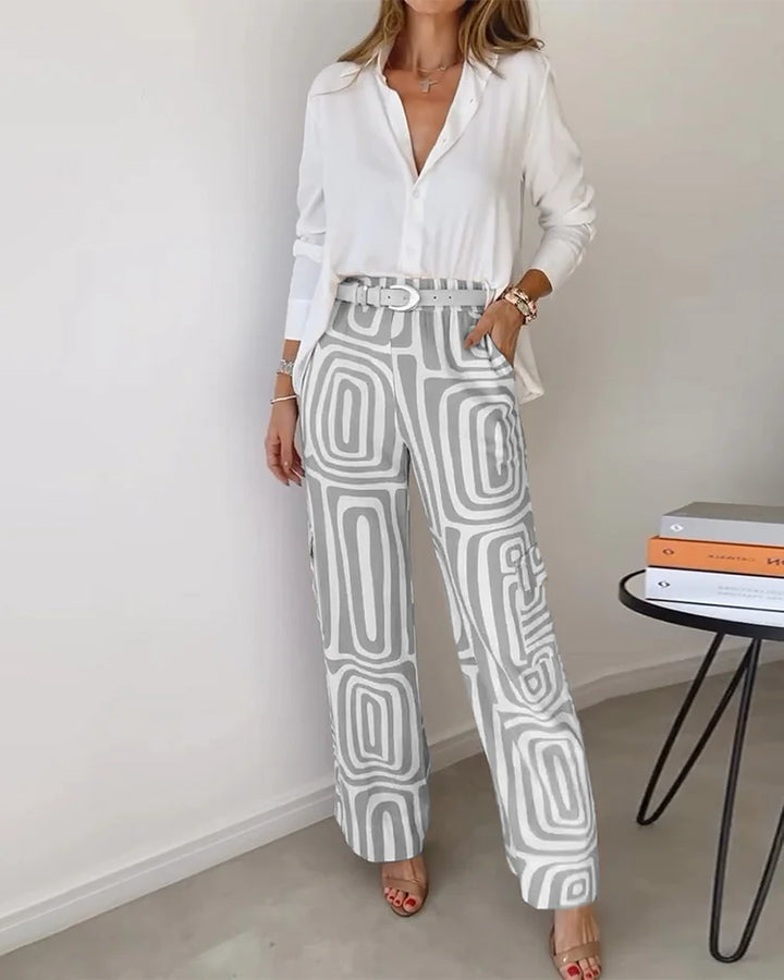 Conjuntos Elegantes de Dos Piezas para Mujer en Grau (Fast ausverkauft)
