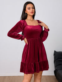 Emma | Damen Abendkleid Minilänge Samt für festliche Anlässe