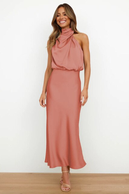 Damen Abendkleid zeitlos elegant für festliche Galas in Orange