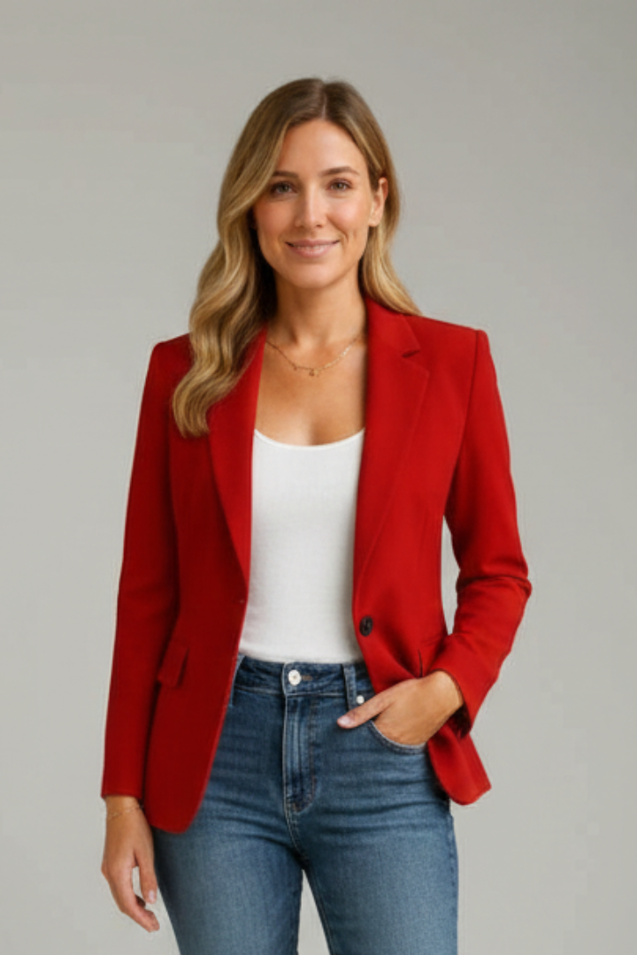 Damen Blazer mit Kerbsteg zum Kombinieren (2)