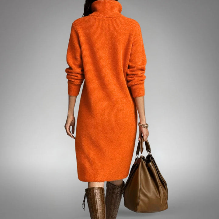 Damen Cardigan Midi aus Strick in Orange 3