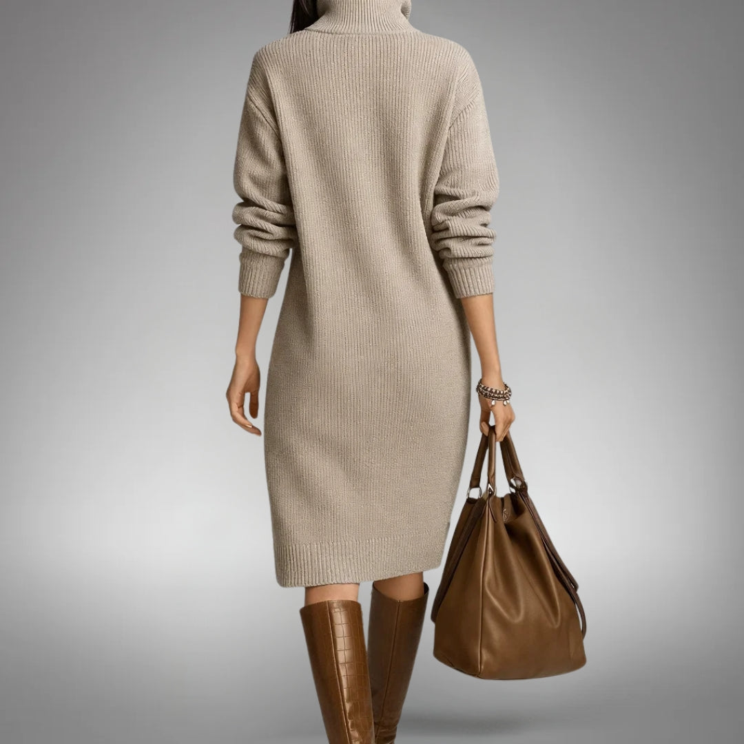 Damen Cardigan Midi aus Strick in Orange 5