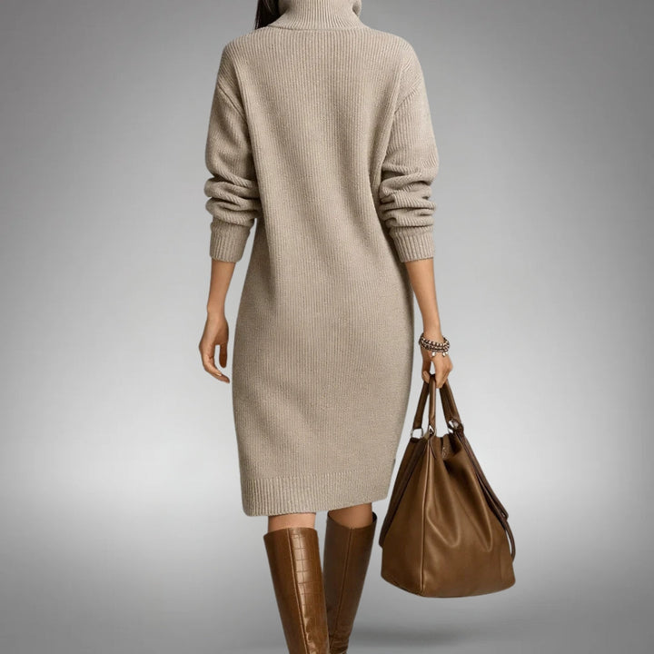 Damen Cardigan Midi aus Strick in Orange 5