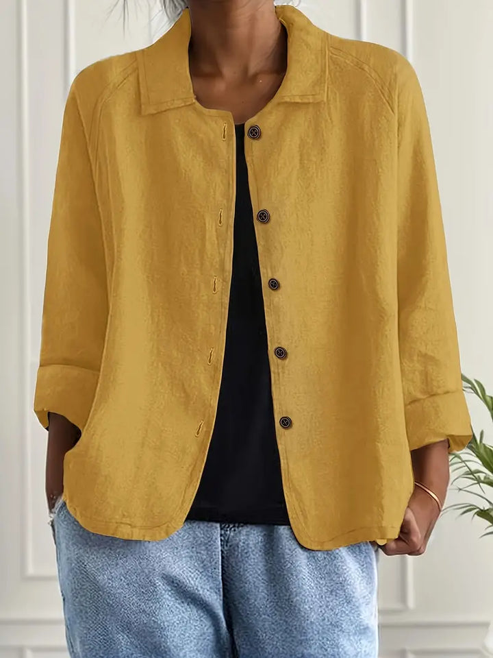 Damen Casual Leichte Jacke Mit en Amarillo