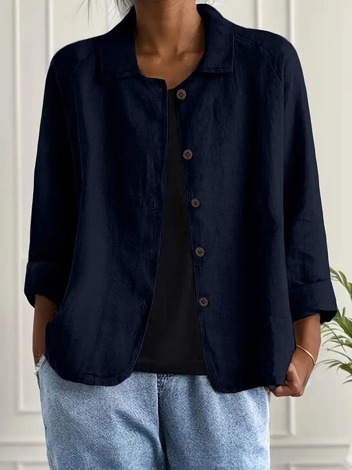 Damen Casual Leichte Jacke Mit en Azul marino