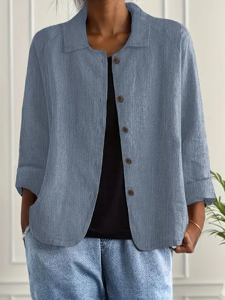 Damen Casual Leichte Jacke Mit en Azul