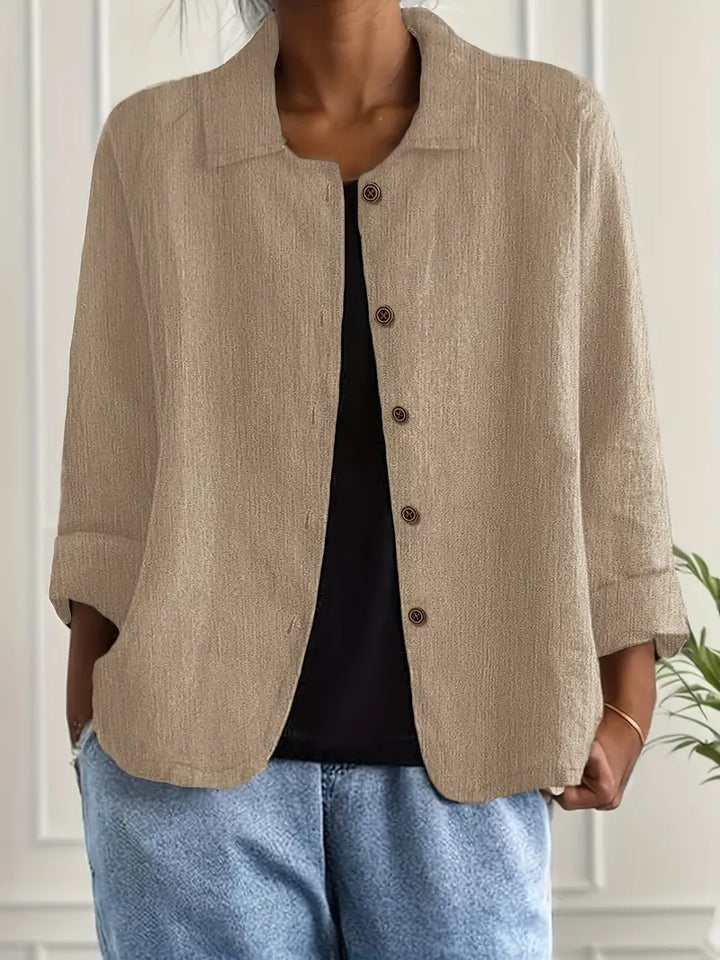 Damen Casual Leichte Jacke Mit en Caqui