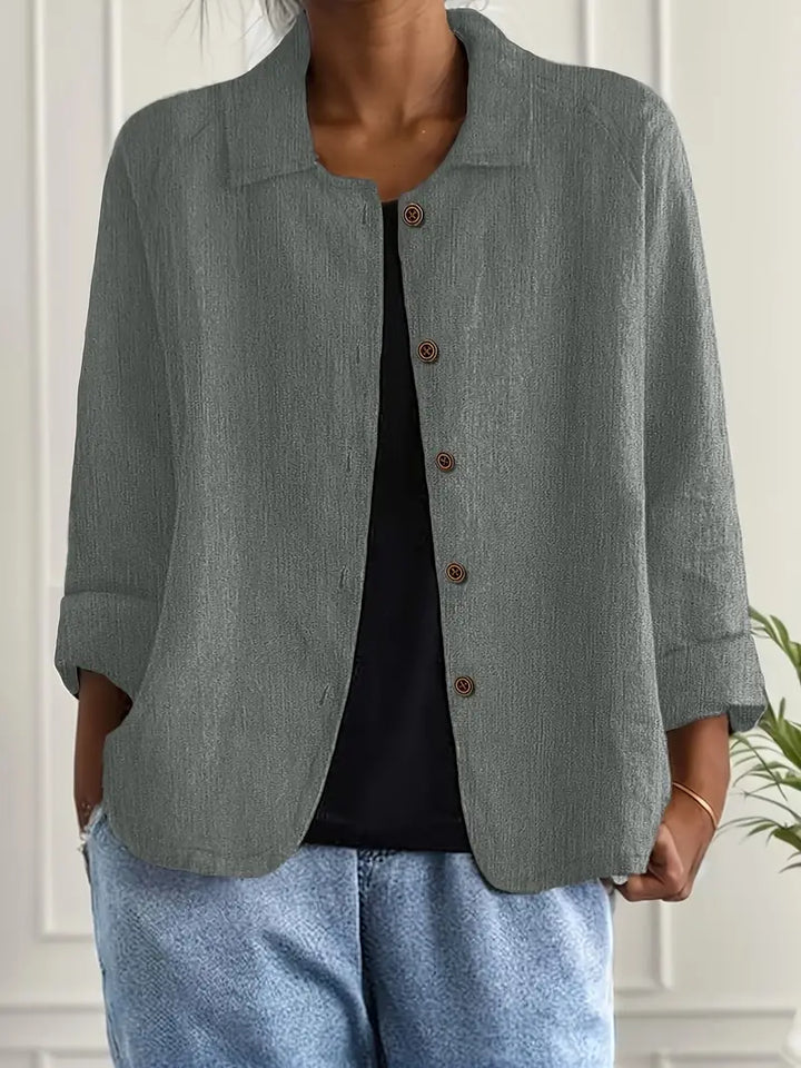Damen Casual Leichte Jacke Mit en Gris