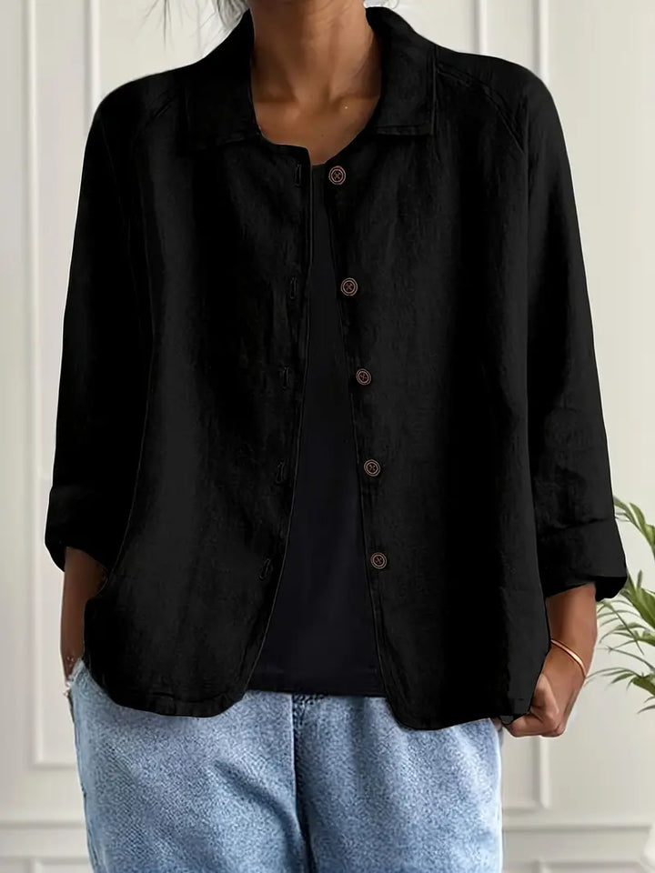 Damen Casual Leichte Jacke Mit en Negro