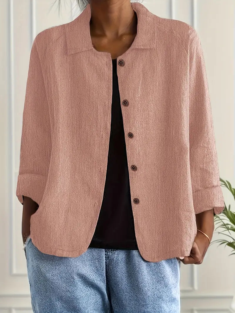 Damen Casual Leichte Jacke Mit en Rosa