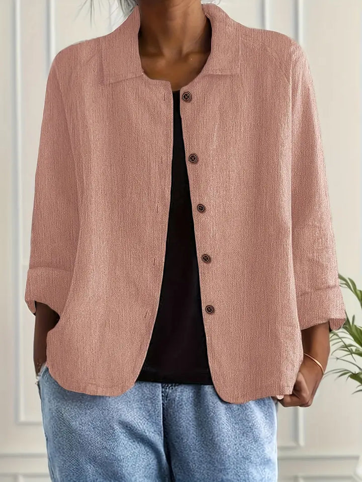 Damen Casual Leichte Jacke Mit en Rosa